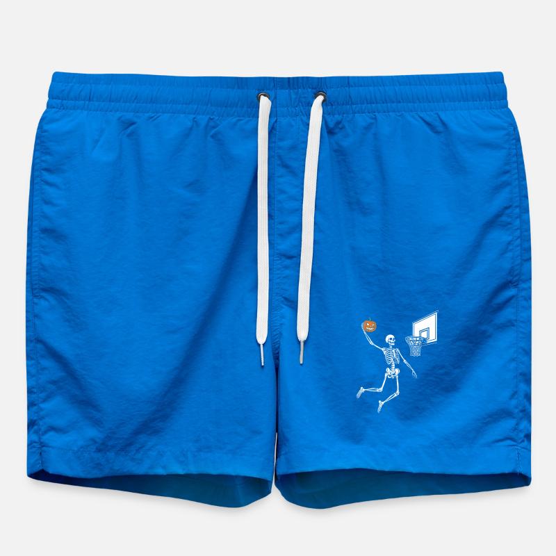 Squelette Basketteur Spooky Halloween - Short de bain - cobalt blue
