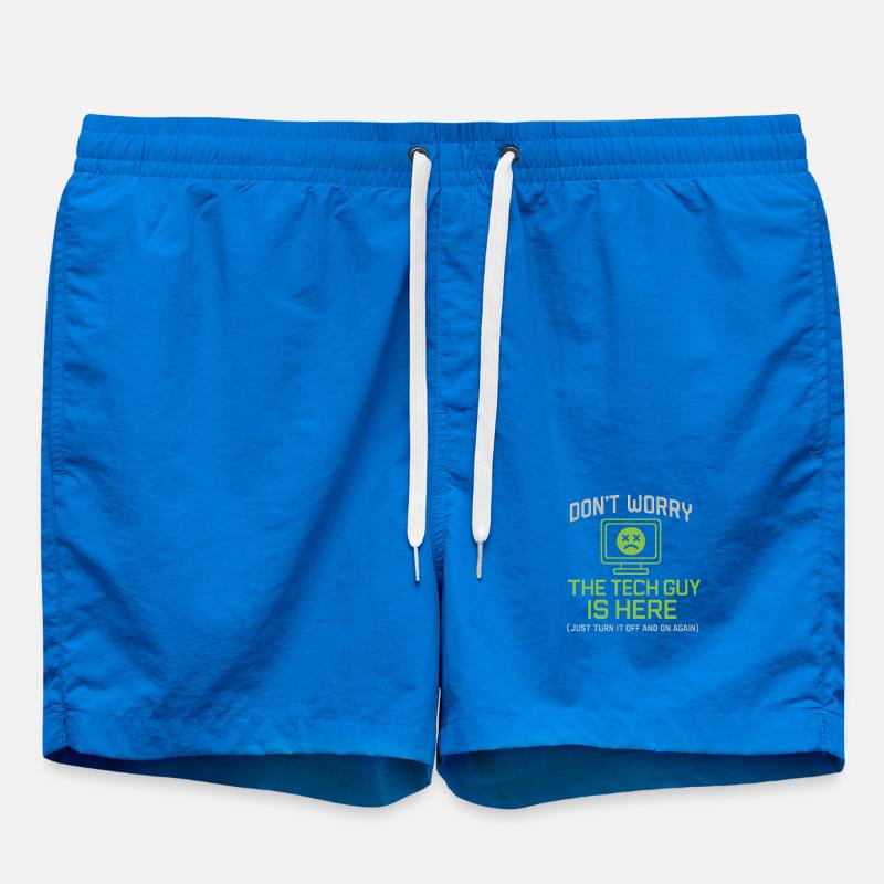 Don't worry, the Tech Guy is here - Swim Trunks - cobalt blue