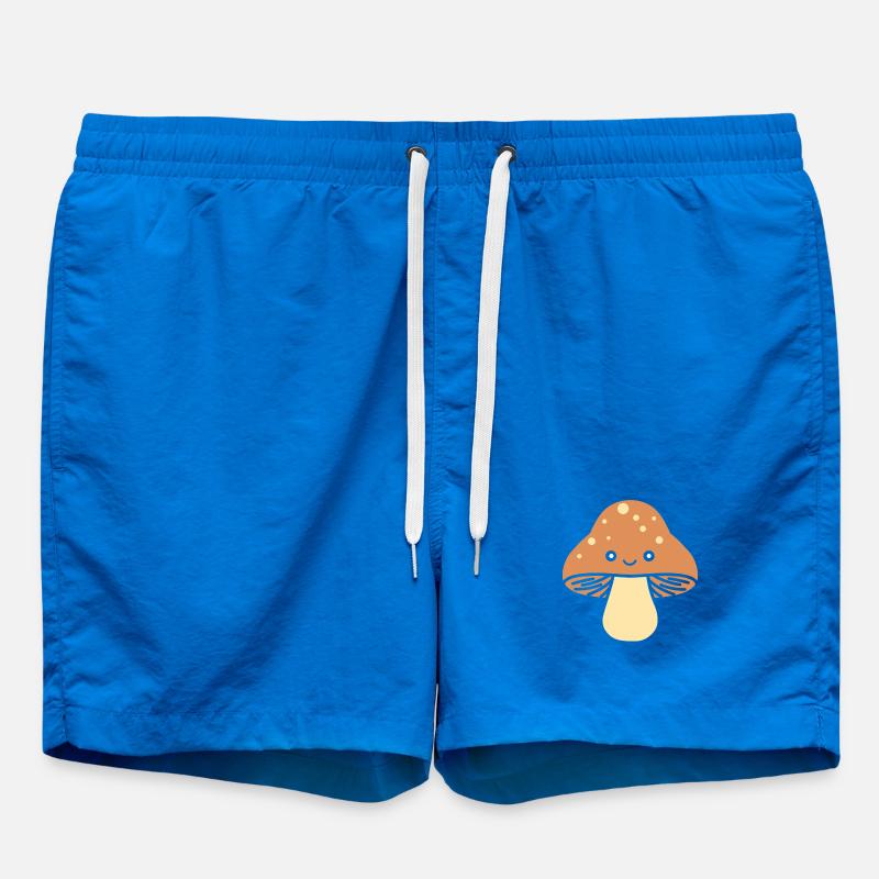 Champignon kawaii orange sourire - Short de bain - cobalt blue
