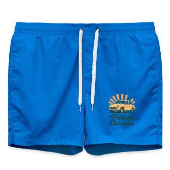 Polish Classic Mermaid Car Nostalgic Polish Pride - Swim Trunks - cobalt blue - Front