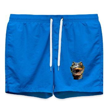 Kaiman Krokodil Alligator Reptilien Kroko Kaimane - Badeshorts - Cobalt blue - Vorne