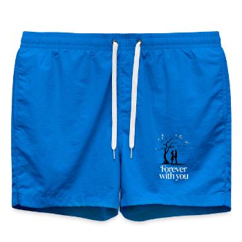 Forever with You Romance Silhouette - Swim Trunks - cobalt blue - Front