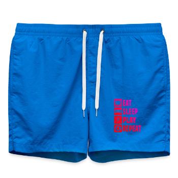 Illustration de handball pour hommes - Short de bain - cobalt blue - Devant