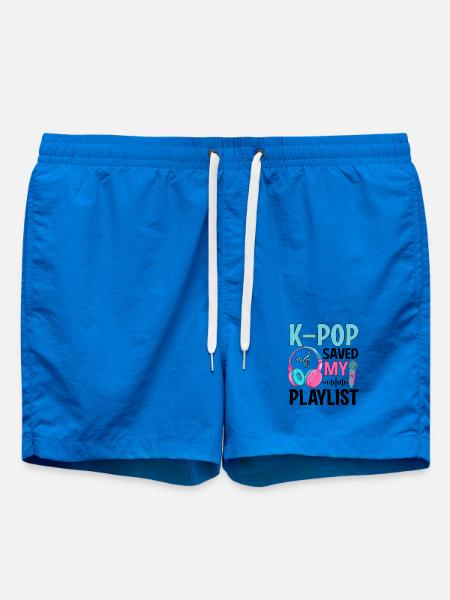 K-Pop Saved My Playlist - Swim Trunks - cobalt blue