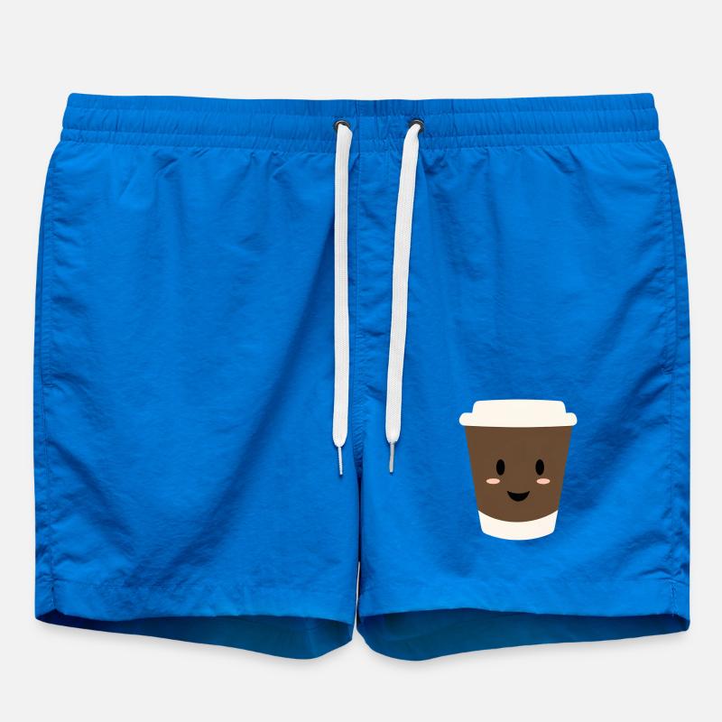 Kawaii Kaffee-Becher Lächeln - Badeshorts - Cobalt blue