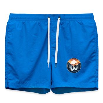 Sunset Hiker Round Logo - Swim Trunks - cobalt blue - Front