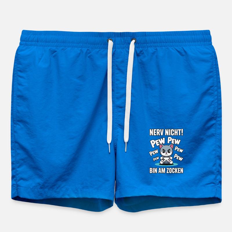 Courage Not I Gaming Cat Design - Short de bain - cobalt blue