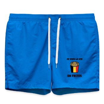 Belgische Pommes Flagge-Grafik - Badeshorts - Cobalt blue - Vorne