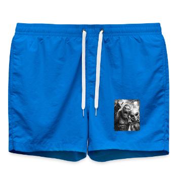 Bigfoot Alien Rocker, Rock Musik, Rock Hand, UFO - Badeshorts - Cobalt blue - Vorne