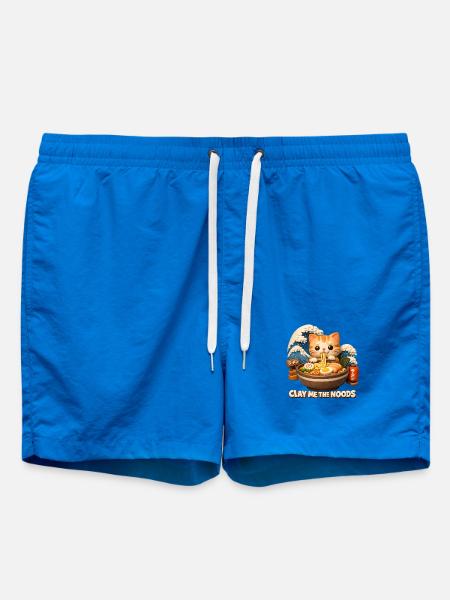 Kawaii Katzen Ramen - Badeshorts - Cobalt blue