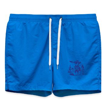 Chien de bétail australien fumant avec un OVNI - Short de bain - cobalt blue - Devant