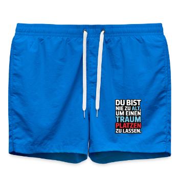 Nie zu alt Traum platzen lassen Design - Badeshorts - Cobalt blue - Vorne
