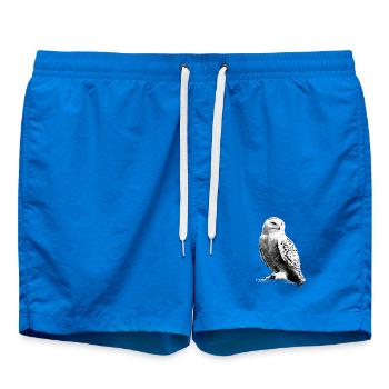 Snowy Owl White Owl Owl Owl Owl Snow Owl - Swim Trunks - cobalt blue - Front