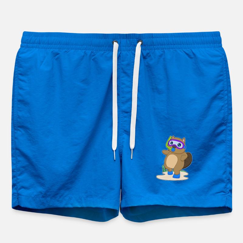 Beaver Diver Snorkel Diving - Swim Trunks - cobalt blue