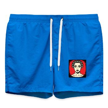 I SEE YOU - nice people - Short de bain - cobalt blue - Devant - AI Model Male 185 light (185cm)