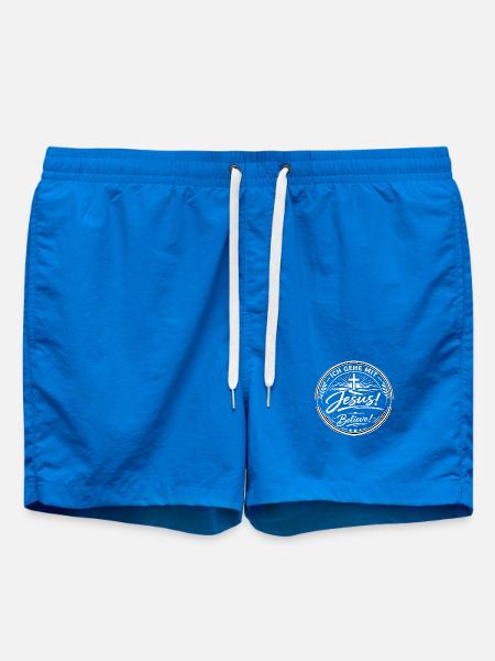 Jesus! Believe Rundes Glaubenslogo - Badeshorts - Cobalt blue