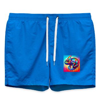 chameleon - Swim Trunks - cobalt blue - Front - AI Model Male 185 light (185cm)
