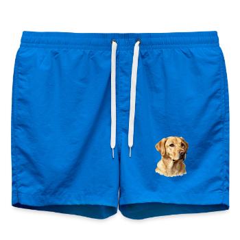 Porträt eines Golden Retrievers - Badeshorts - Cobalt blue - Vorne