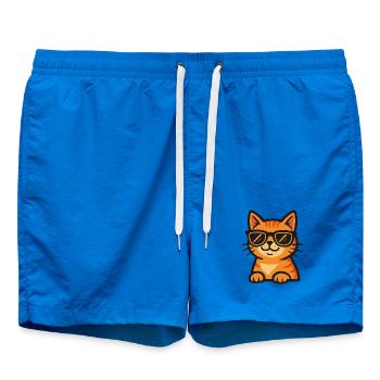 Chat avec des lunettes de soleil - Short de bain - cobalt blue - Devant