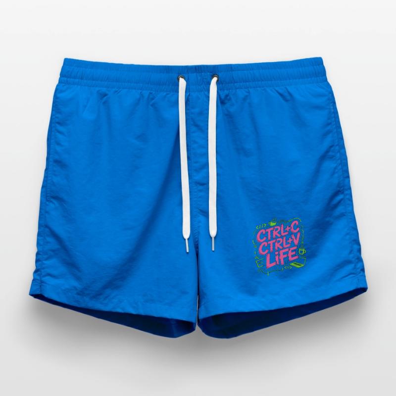 Remote Developer Ctrl+C Ctrl+V Life Web Developer Swim Trunks