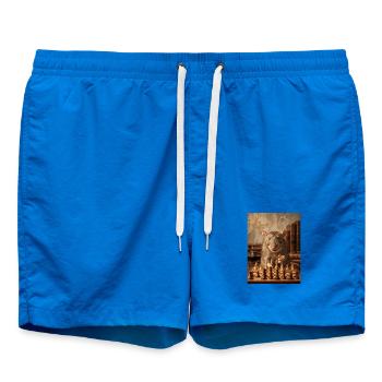 Rat playing chess - Swim Trunks - cobalt blue - Front