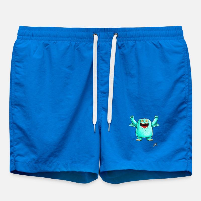 Monstre turquoise joyeux - Short de bain - cobalt blue