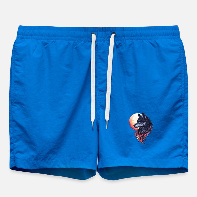 Wolf Moon - Swim Trunks - cobalt blue