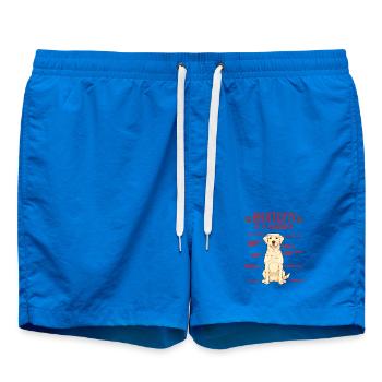 Yellow Labrador Anatomy Shirt - Swim Trunks - cobalt blue - Front