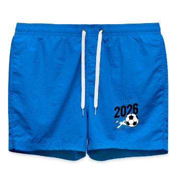 Scotland 2026 Fußball Flamme mit Flagge - Badeshorts - Cobalt blue - Vorne