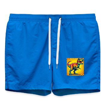 dinosaur - Swim Trunks - cobalt blue - Front - AI Model Male 185 light (185cm)