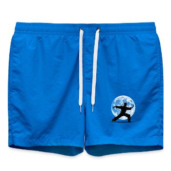 Tai Chi Zen Meditation – Chi Qigong Training - Swim Trunks - cobalt blue - Front - AI Model Male 185 light (185cm)