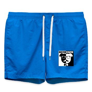 Mister Staffie - 011 - Swim Trunks - cobalt blue - Front - AI Model Male 185 light (185cm)