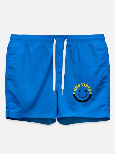 Minimalistische Umarmungsstimmung – Typografie mit Lächelkurve - Badeshorts - Cobalt blue