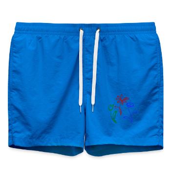 Trois fleurs - Short de bain - cobalt blue - Devant - AI Model Male 185 light (185cm)