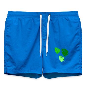 Monstera Blätter Trio Design - Badeshorts - Cobalt blue - Vorne - AI Model Male 185 light (185cm)