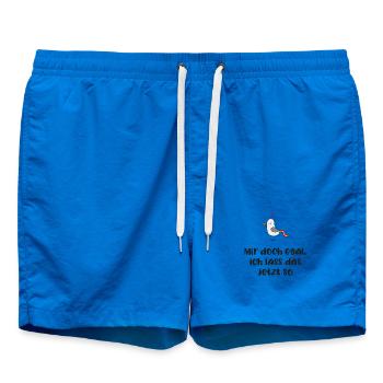 lustiger Spruch - Badeshorts - Cobalt blue - Vorne - AI Model Male 185 light (185cm)