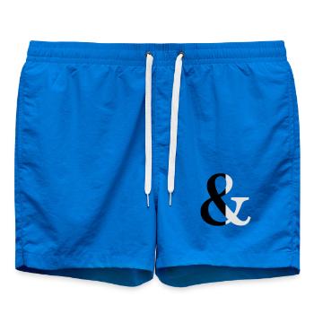 Esperluette bicolore signe icône cadeau idée - Short de bain - cobalt blue - Devant - AI Model Male 185 light (185cm)