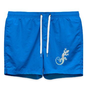 Kunstvoller Ethno Gecko aus Silber & Türkis Farben - Badeshorts - Cobalt blue - Vorne