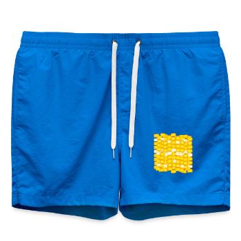ZUCKERMAIS KOSTÜME - MAIS MUSTER - GELB - Badeshorts - Cobalt blue - Vorne - AI Model Male 185 light (185cm)