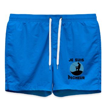 Je suis pêcheur - Short de bain - cobalt blue - Devant - AI Model Male 185 light (185cm)