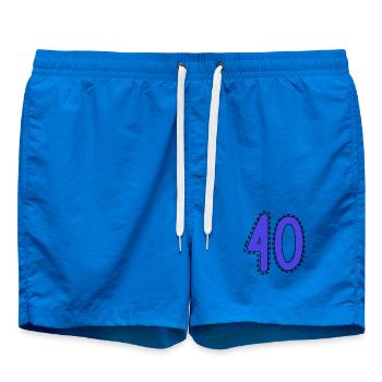40. 40 JAHRE. 40. JAHRESTAG. 40-JÄHRIGES JUBILÄUM. - Badeshorts - Cobalt blue - Vorne - AI Model Male 185 light (185cm)