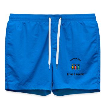 POISSON. POISSON D'AVRIL. VACANCES. ETE. HUMOUR - Short de bain - cobalt blue - Devant - AI Model Male 185 light (185cm)