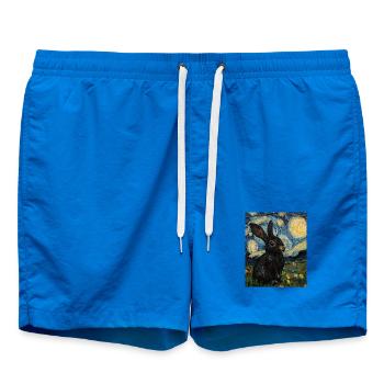 Lapin de la Nuit étoilée à la Van Gogh - Short de bain - cobalt blue - Devant