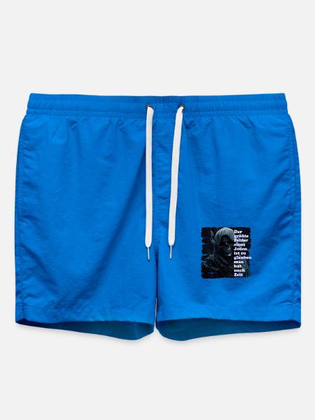 Mystical skull with quote - Swim Trunks - cobalt blue