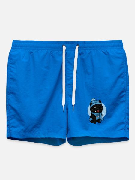 Cuddly Dog Winter Magic - Swim Trunks - cobalt blue