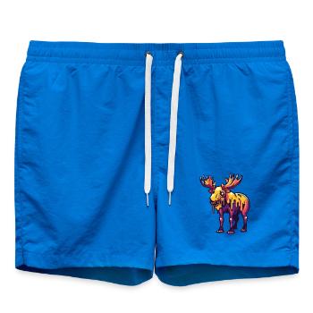 Moose Halloween Zombie - Swim Trunks - cobalt blue - Front