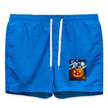 Kürbis Halloween Van Gogh Style Starry Night - Badeshorts - Cobalt blue - Vorne