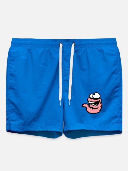 Wurm Lachend Verrückt Schielend Albern Dämlich - Badeshorts - Cobalt blue
