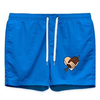 Liebe ohne Grenzen - Badeshorts - Cobalt blue - Vorne - AI Model Male 185 light (185cm)