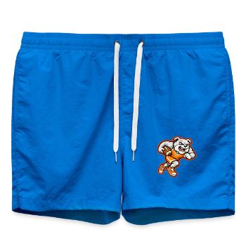 Mascotte de force de course du football Bulldog - Short de bain - cobalt blue - Devant - AI Model Male 185 light (185cm)